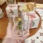 Creative three-dimensional Christmas tree glass water cup - Image 2