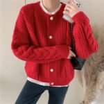 Japanese gentle style sweater women's jacket loose outerwear spring and autumn new retro lazy knitted cardigan women's clothing - Image 3