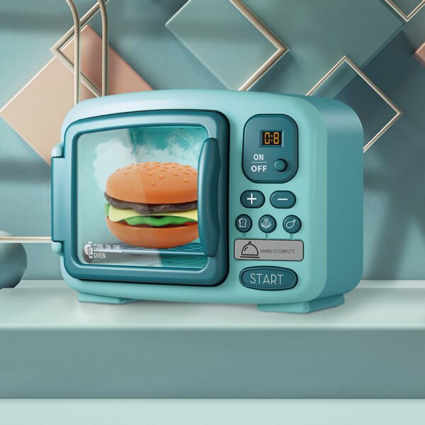 Cross-border play house simulation spray kitchen microwave candy ice cream cart set educational science and education children's toys