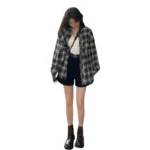 Retro Hong Kong style shirt jacket women early spring long-sleeved shirt design sense niche thin section spring jacket women - Image 5