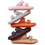 Cross-border 4CM new summer Borken shoes indoor and outdoor stepping on shit feeling EVA couple slippers home soft bottom sandals and slippers for women - Image 5