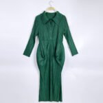 Lantern skirt women's spring and summer pullover 2022 new loose Korean version of the mid-length pleated long-sleeved dress women