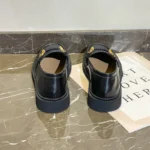 Flat-bottomed loafers women's 2023 spring new Japanese jk commuter single shoes soft-soled slip-on metal leather shoes - Image 3