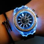 ins same luminous watch personality Harajuku Korean fashion trend male and female primary and secondary school students LED fluorescent couple watch - Image 2