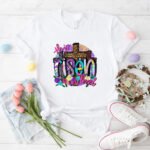 Amazon independent station European and American foreign trade women's clothing Modal Easter printed short-sleeved T-shirt spot wholesale TOPS - Image 3