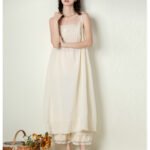 Spring and summer new Japanese women's wear beautiful back suspender dress loose all-match bottoming petticoat vest women's inner wear long skirt - Image 8