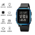 Foreign Trade New Electronic Watch for Junior and Senior High School Students Men and Women Sports Waterproof Luminous Children's Watch Multifunctional Square - Image 3
