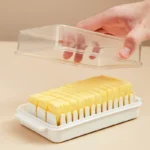 Butter cutting storage box with lid refrigerator cheese cheese storage crisper baked tofu butter knife cutter - Image 2