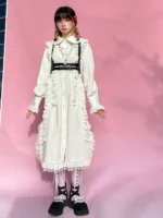 Palace style loose white shirt dress - Image 3