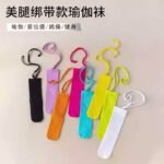 Non-slip cross-strap women's yoga Pilates dance dopamine exercise outfit mid-leg calf socks - Image 4