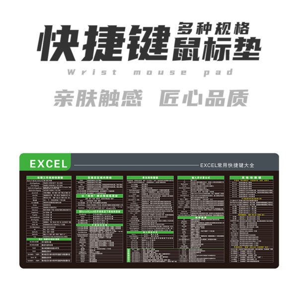 Factory spot shortcut key mouse pad PSCADExcel shortcut key office mouse pad increase mouse pad