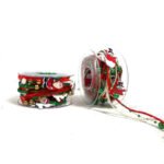 Cross Border Amazon Hot Selling Wooden Beads Snowman Gift Wrap Ribbon Christmas Christmas Tree Decoration Ribbon - Image 2