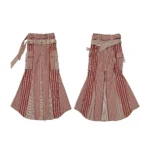Contrast striped patchwork half-length fishtail skirt - Image 4