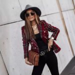 2023 European and American autumn and winter new cross-border women's hot suits, long-sleeved double-breasted printed suit jackets, tops - Image 4