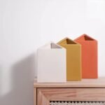 Nordic Triangular Art Ceramic Vase Ornament Living Room Dried Flower Flower Arranger Creative Home Entrance Table Decoration - Image 3