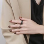 Black Versatile Narrow Original Open Ring - Image 2