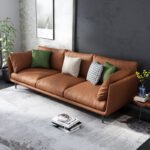 Nordic technology cloth sofa simple and modern three-seat living room wash-free net red model four-person fabric small apartment sofa - Image 3