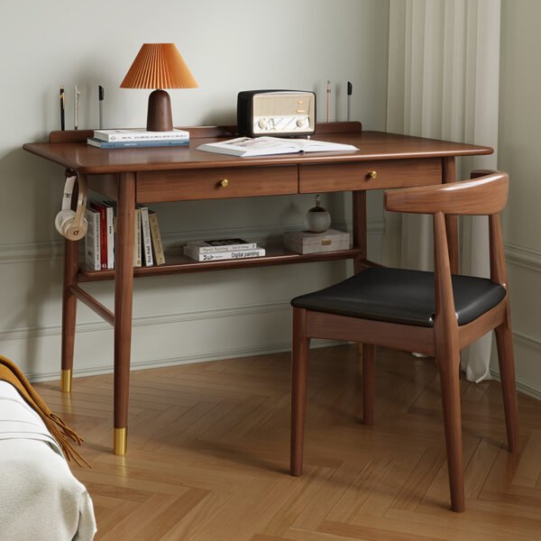 Nordic solid wood desk simple modern study desk light luxury computer desk small apartment home bedroom study table