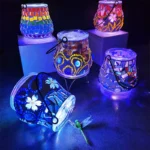Free shipping mosaic candlestick diy material package handmade parent-child educational toys homemade gift ideas can carry horse lanterns - Image 2
