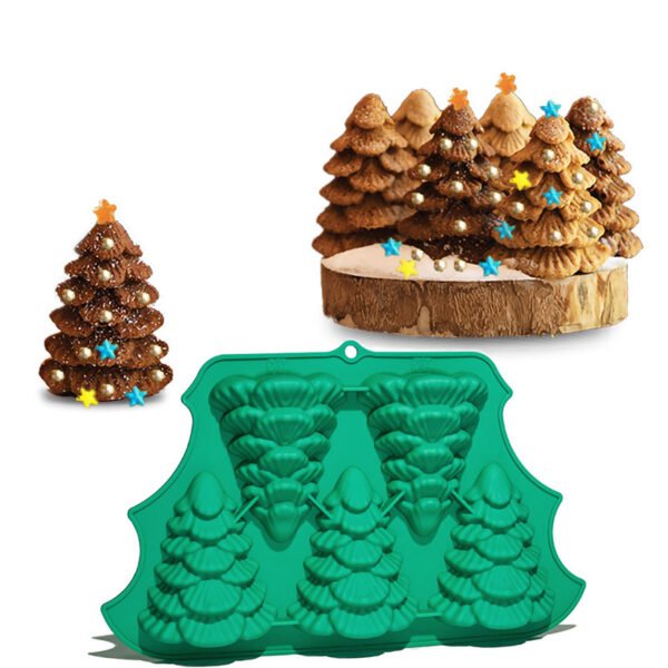 Cross-border Christmas tree baking tray cake stacking combination Christmas tree shape silicone Christmas tree mold cake mold wholesale
