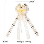 2023 new luminous Christmas bow Christmas decoration double-layer bow diy accessories door decoration pendant - Image 5