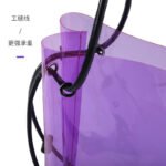 Summer transparent PVC jelly bag beach bag tide bucket shoulder bag large capacity women's fashion multifunctional backpack - Image 3