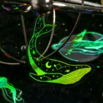 Floating like a dream pvc laser hand account sticker ins wind goo card landscaping hand account material decorative small pattern stickers - Image 3