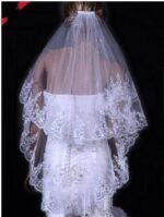 Korean bride short double-layer style travel veil Xianmei wedding long trailing veil 152 - Image 2