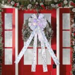 2023 new luminous Christmas bow Christmas decoration double-layer bow diy accessories door decoration pendant - Image 2