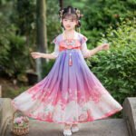 Girls' Hanfu butterfly embroidery dress - Image 3
