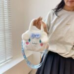 Plush handbag girl cute soft and cute girl's heart small shoulder bag 2025 new Japanese lazy style crossbody bag - Image 3