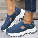 2023 spring new women's shoes mesh layer cloth surface casual single shoes cross-border large size women's sports style casual shoes - Image 4
