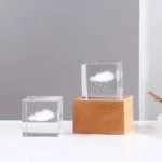 Creative high-end cloud heart-shaped cube crystal glass small ornaments simple desktop decoration birthday gifts