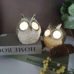 Owl Ornament Resin Craft Wholesale Nordic Style Outdoor Garden Decoration Statue Animal Solar Lamp - Image 4