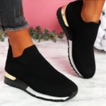 2022 wish new flying woven socks shoes stretch cloth large size women's shoes spot Amazon Europe and the United States foreign trade women's shoes - Image 2