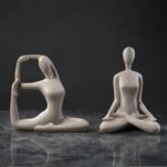 Nordic minimalist sandstone yoga characters decorative ornaments yoga studio living room dining room study creative home decorations - Image 3