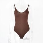 Cross-border summer sexy tight T-shaped bottoming women's summer European and American open back V-neck suspender bodysuit bodysuit - Image 5