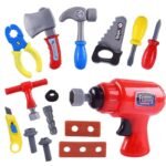 Children's play house simulation tool toy boy DIY electric drill screw repair engineering toolbox set - Image 3