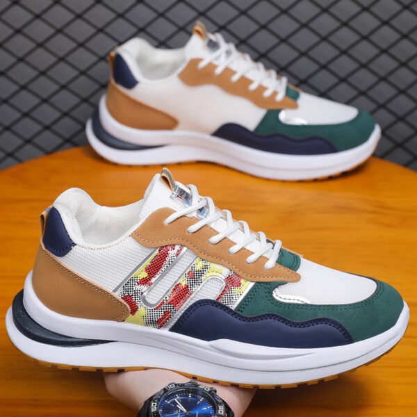 2025 New Men's Shoes Mesh Breathable and Comfortable Lace-up Men's Athleisure Shoes Cross-border Plus Size Shoes One Drop Ship