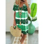 2022 summer new wish Amazon women's dress women's sexy leopard print casual midi skirt women - Image 2