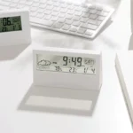 LED silent smart weather electronic clock ins desktop clock perpetual calendar desktop transparent student small alarm clock - Image 2