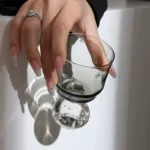 Xingyungu Xinghecan/Middle Age Vintage Japanese Sake Cup Gray Engraved Glass Cup Wabi Sabi Wine Cup - Image 2