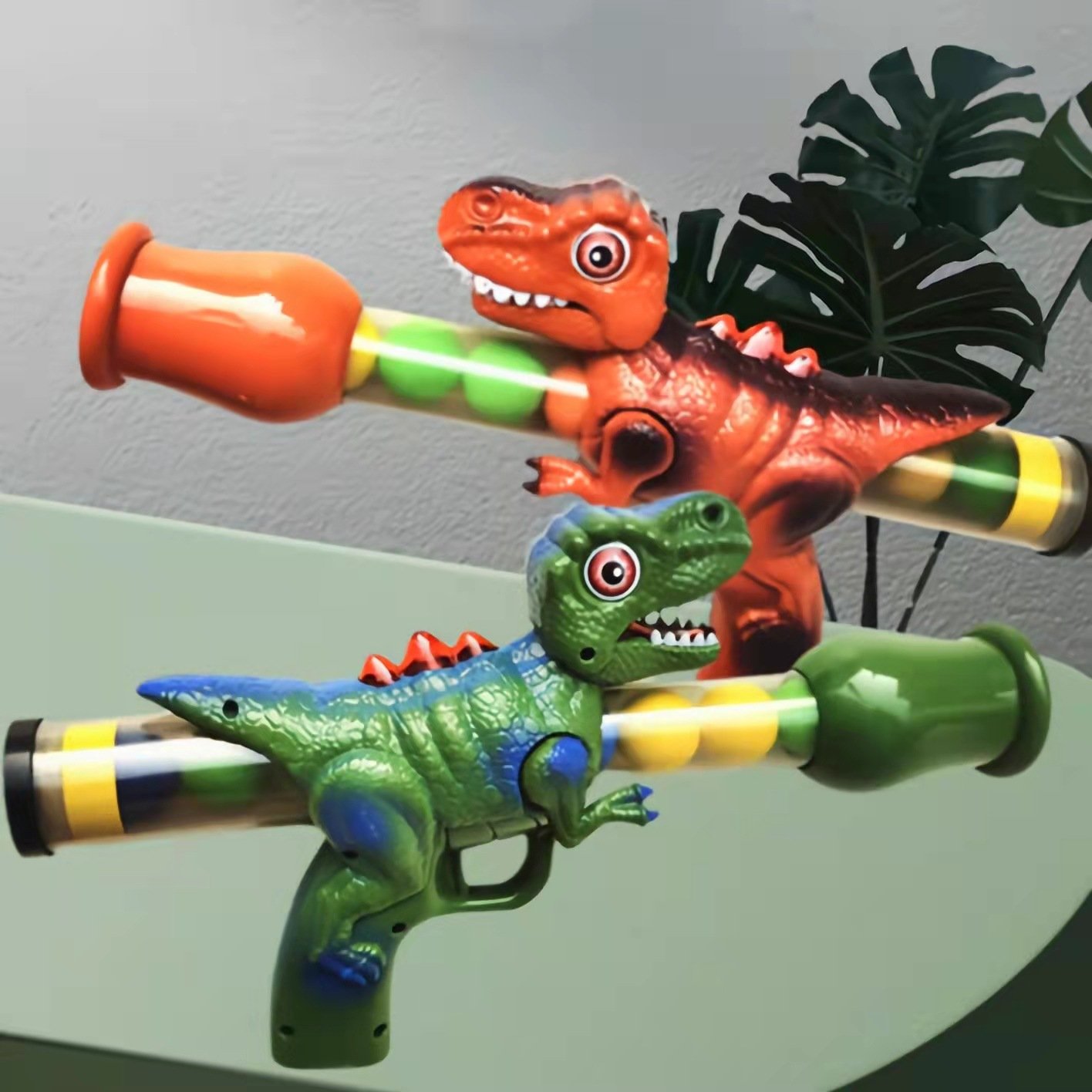O1CN01q8LJ6N27v12ENjnrV_2212735727858-0-cib-1.jpg Douyin hot selling dinosaur air-powered gun soft bullet gun light music outdoor shooting parent-child battle EVA soft bullet - Image 1