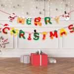 Christmas decorations Christmas flags paper cartoon Christmas flags pull flowers holiday banners party decoration flags - Image 2