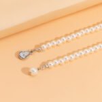 European and American cross-border jewelry niche DIY beaded geometric necklace imitation pearl retro creative water drop pendant necklace - Image 3