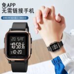 Foreign Trade New Electronic Watch for Junior and Senior High School Students Men and Women Sports Waterproof Luminous Children's Watch Multifunctional Square