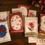 Rose universe retro literary healing confession love letter birthday wishes greeting card small card message creative postcard - Image 2