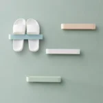 Bathroom Slippers Wall-mounted Punch-free Bathroom Wall-mounted Racks Storage Artifact Toilets Shoe Shelf - Image 2