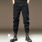 American trend leggings slacks, men's autumn retro spliced Harlan cargo pants, spring and autumn slim and versatile pants - Image 3