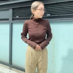 Retro Candy Color Slim Long Sleeve T-Shirt Bottom Shirt - Image 4